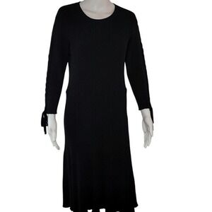 Ashley Stewart Black Long Sleeve Sweater‎ Dress